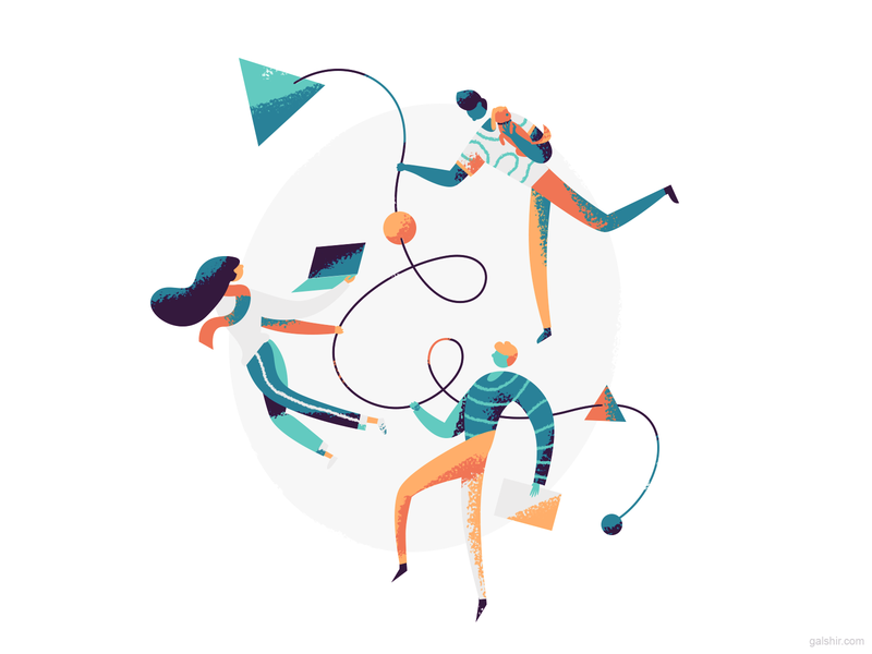 Illustration of people drawing